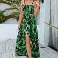thumbnail image 1 of SMihono Robe Maxi Bohème d'Été pour Femmes Grande Taille Mode Décontractée Printemps et Été Sans Manches Col Carré Robe de Plage, 1 of 9