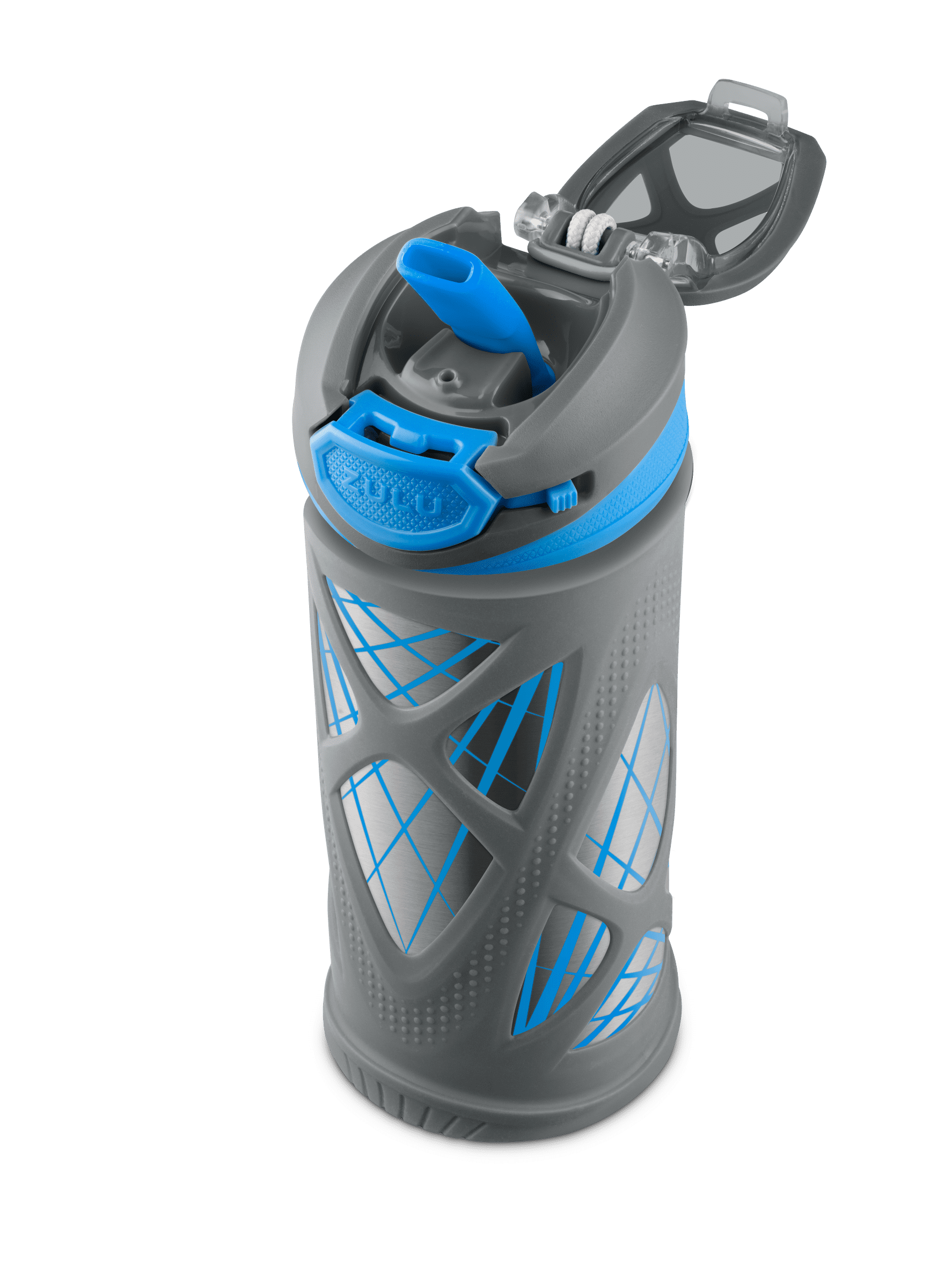Zulu 12 Fluid Ounce Gray Stainless Steel Echo Water Bottle