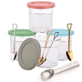 thumbnail image 1 of Pintas y tapas Creami para Ninja - Juego de 4 recipientes para helado cremoso, vasos, frascos, botes y botes, olla para batidos compatible con las series NC299AMZ y NC300s, accesorios para, 1 of 5