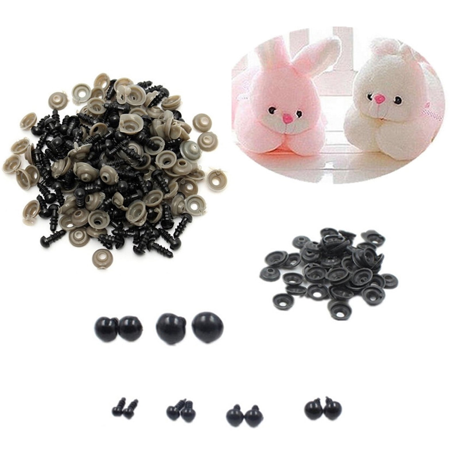 Details about   100Pcs Black Plastic Safety Eyes Toy for Teddy Bear Doll Animal Making Craft DIY 