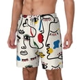 thumbnail image 2 of Uemuo Aabstract Eyes Pattern Mens Swim Trunks Quick Dry Board Shorts with Mesh Lining, Stretch Beach Shorts Quick Dry No-Chafing Board Shorts-Small, 2 of 9