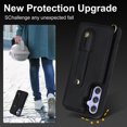 thumbnail image 4 of Tianyeda Crossbody Wallet Phone Case for Samsung Galaxy A15， PU Leather Case Back with Card Slot Magnetic Clasp Kickstand wrist holder black, 4 of 5