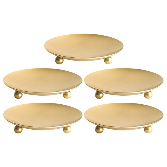 Raindrops  5 Pcs Candle Holders for Pillar Candles Home Desktop Decors Wedding Centerpiece Golden