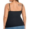 thumbnail image 5 of MIXUE Tank Top for Women Summer Solid Color Spaghetti Strap Square Collar Sleeveless Padded Comfortable Loose Casual Plus Size Camisole Vest Womens Tank Tops Outwear,Black,XXXL, 5 of 9