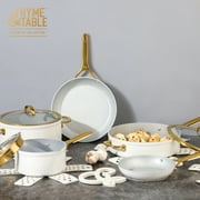 Thyme & Table Supreme 12-Piece Non-Stick Cookware Set, Cream
