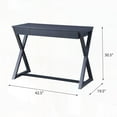 thumbnail image 6 of Charcoal Console Table with 1 Drawer & X-Shape Base | Smooth Operation, 6 of 7