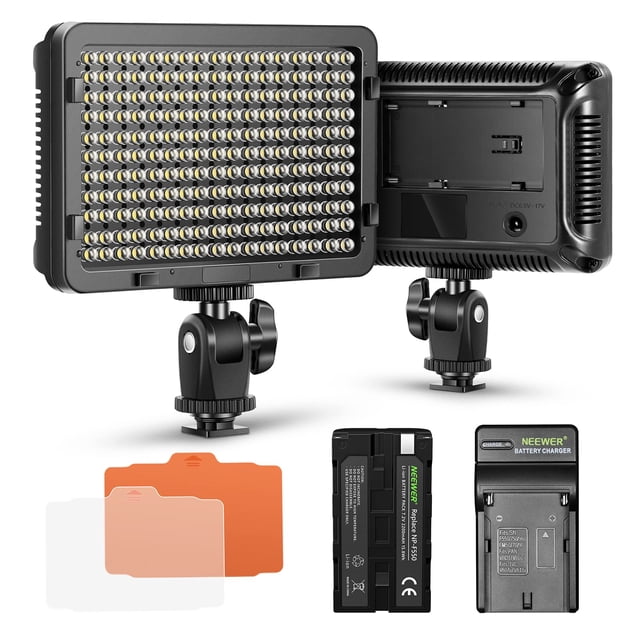 Luz LED de vídeo Neewer 176 regulable con batería para cámara
