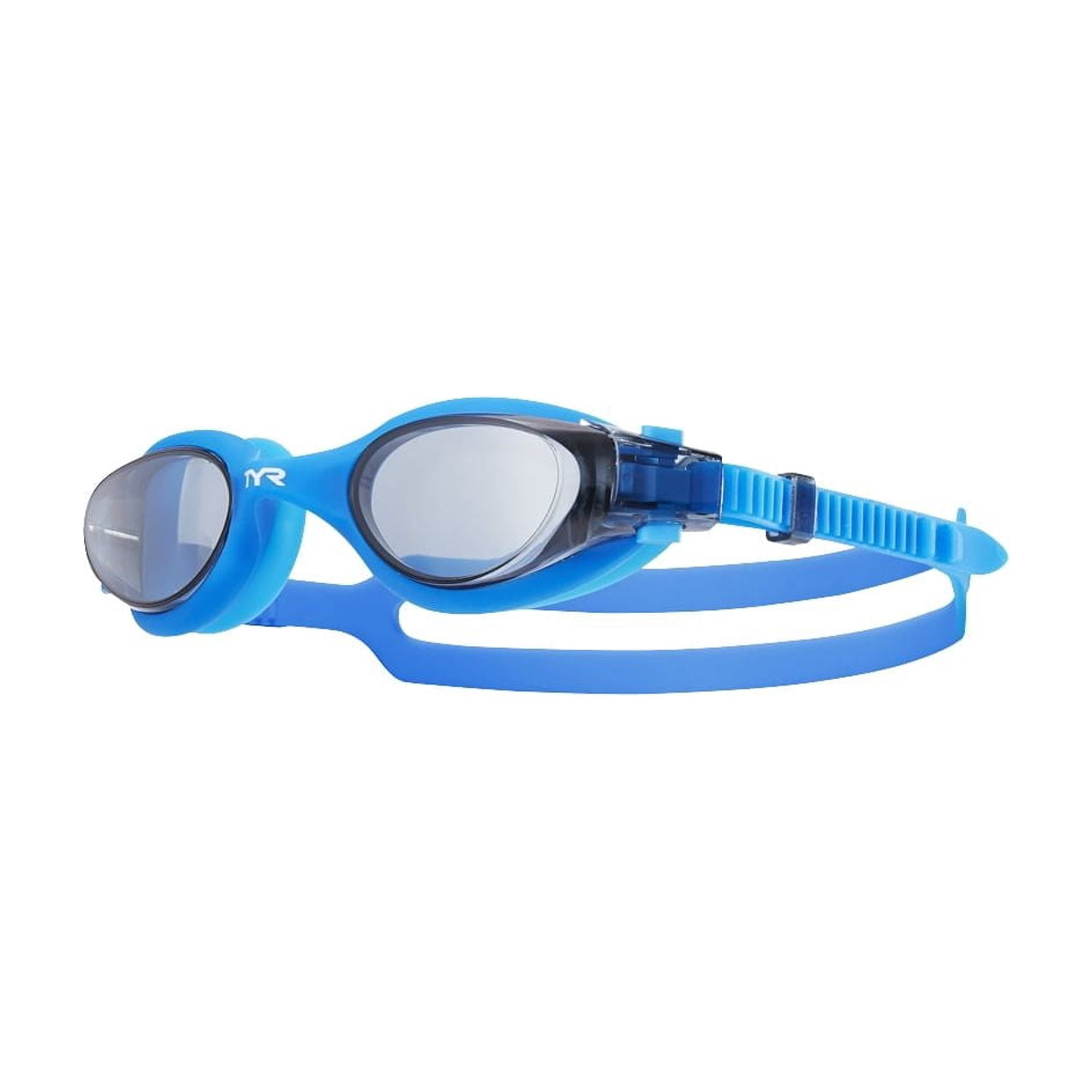 (2 pack) TYR Adult Fit Vesi Non-Mirrored Swim Goggle - Smoke/Blue
