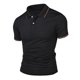 thumbnail image 1 of pstuiky Camisa de manga corta para hombre, Blusa informal de manga corta con cuello vuelto y color liso para hombre camisas casuales para hombre xxxl, 1 of 3