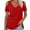 Red, variant on Women's Short Sleeve V Neck Criss Cross T-Shirt Tops