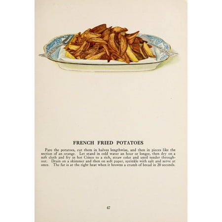 War Time Recipes 1918 French fried Potatoes Poster Print by  Janet McKenzie