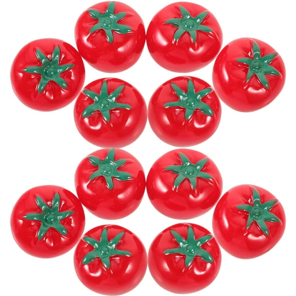 OUNONA 20pcs Fake Veggies Mini Red Resin Decoration Doll House Accessory Adults