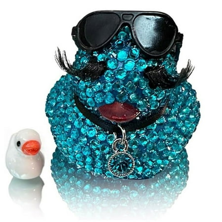 

Coaye Mini Sparkling Rhinestone Bling Rhinestone For Car Decorations Rubber With Sunglasses Necklace Eyelashes Home ( Blue) Fancy Ornament Ornament Pack