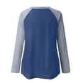 thumbnail image 4 of Birdeem Womens Plus Size Long Sleeve Color Matching Raglan Sleeve T-Shirt Tops, 4 of 5