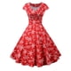 thumbnail image 3 of Vestido de fiesta de Navidad para mujer, manga corta, cuello en V, elegante estampado Vintage, vestido veraniego para graduación de Año Nuevo, bata 3XL, 3 of 4