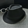 thumbnail image 2 of iHPH7 Panama Hat Wide Brim Fedora Hats for Women Dress Hats for Women Mens Fedora Hats Wide Brim Hats for Women, Black One Size, 2 of 3