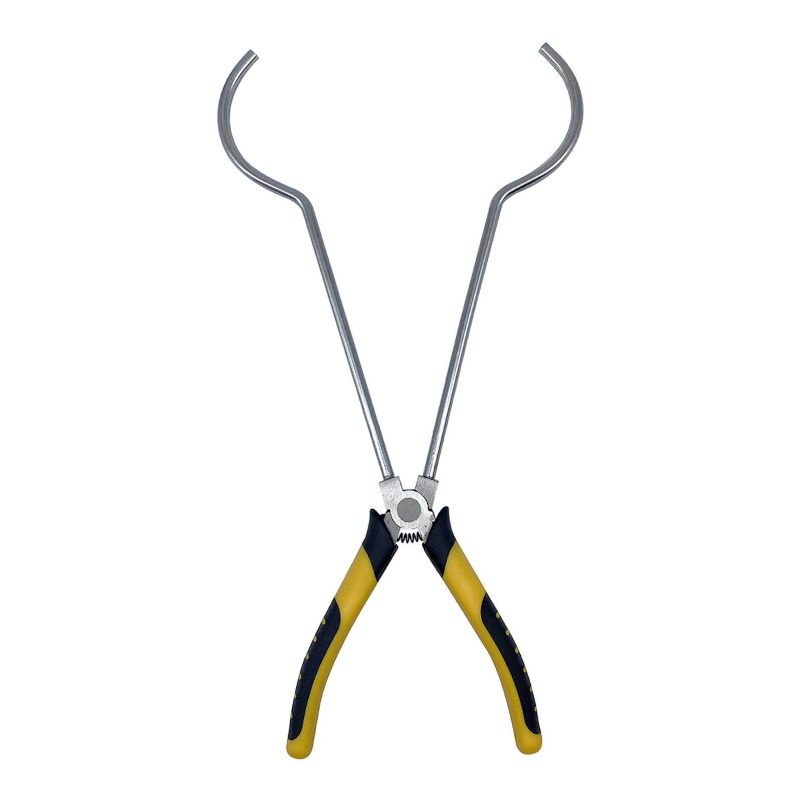 Gold Melting Tongs Crucible Double Spring Furnace Steel Insulated Rubber Handle for Laboratory Jewelry Metal Casting