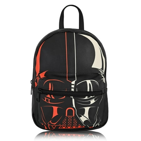 Fast Forward Darth Vader Backpack for Men Women Unisex Cute PU Leather 10 Mini Darth Vader Backpack Purse Shoulder Purse | Darth Vader Bag and Darth Vader Accessories