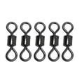thumbnail image 2 of fastboy 100 Pieces Fishing Swivels Flexible Stainless Steel Rolling Barrel Swivel Protection Connector Tackle Accessory Snap Component 4#, 2 of 9