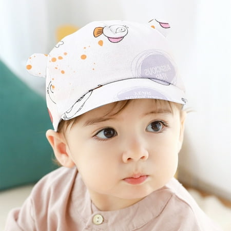 

Hunpta Hats For Kids Infant Baby Boys Girls Breathable Soft Peaked Cap Spring Summer Sun Hat Cute Cartoon Printed Cap