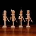 thumbnail image 2 of 6Pcs Christmas Wooden Unfinished Nutcracker Figurines DIY Blank Unpainted Nutcracker Puppet Walnut Soldier Ornament Decoration, 2 of 7
