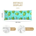 thumbnail image 2 of Body Pillow Cover - Soft Body Pillow Pillowcase, cute frogs Lily leaves dragonfly Breathable Long Body Pillow Case Cover with Invisible Zipper 20x60in, 2 of 5
