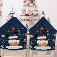 thumbnail image 4 of YINKUU Christmas Chair Covers 4pcs Merry Christmas Dining Room Chair Back Slipcovers Santa Claus Snowman Xmas Chair Covers for Christmas Holiday Home Decor, 4 of 10
