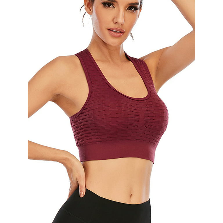 FUTATA 1/3 Pack Sports Bras For Womens High Support Yoga Bras Padded Push  Up Racerback Bras Solid Colors Running Active Gym Workout Bras Crop Tops