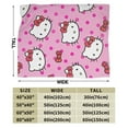thumbnail image 6 of Hello Kitty Throw Blanket, Cozy Flannel Blankets For Boys Girls, Super Soft Warm Blanket For Couch Sofa Bed, 6 of 9