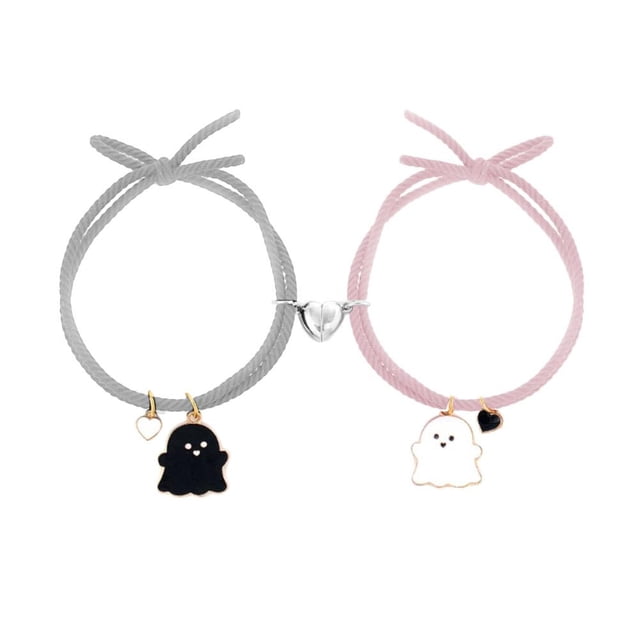 1 Pair Halloween Cartoon Ghost Pendant Braided Bracelet Friendship-Jewelry C8C5