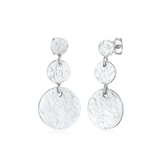 Elli by Julie & Grace Vintage Round Disc Triple Coin Drop Earrings for Women