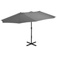 thumbnail image 4 of vidaXL Outdoor Umbrella Parasol with Double Top Patio Sunshade Shelter Aluminum, 4 of 8