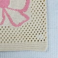 thumbnail image 3 of Bolso Hobo Tejido para Mujer Lindo Mano Con Lazo Ganchillo Viajes Al Aire Libre () Rosa, 3 of 5