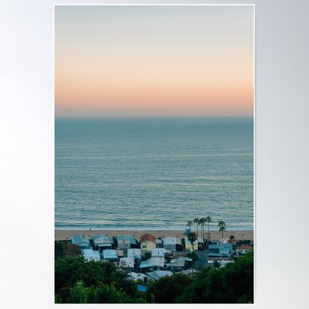Pacific Palisades Sunset 02 Poster Wall Art, Modern Wall Decor For Living Room Bedroom, 8x12 UNFRAMED