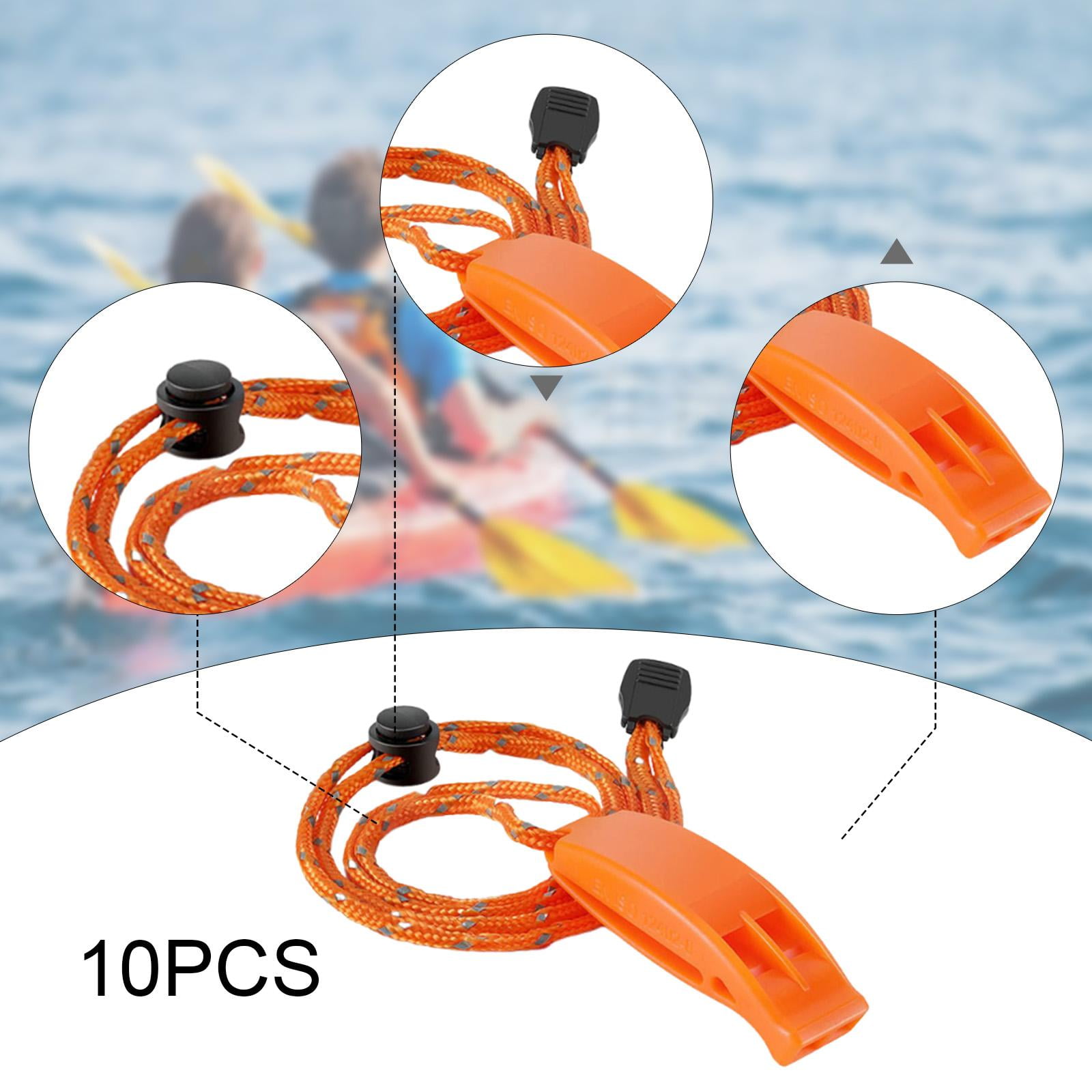 QccHieUs 1 Pieces Emergency Whistle Outdoor Lightweight Anti Lost Clip Survival Security Orange