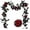 Red Rose, variant on Wishrage Artificial Rose Vines Hanging Silk Rose Garland Black Leaves Vines for Room Decor Indoor and Outdoor Wedding Table Centerpiece Home Garden Wall Decoration