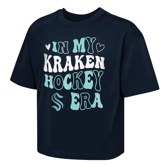 Girls Youth Outerstuff Deep Sea Blue Seattle Kraken In My Era Boxy T-Shirt