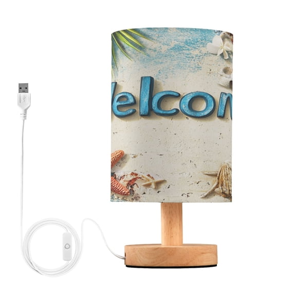 BZSMCE Lamp Modern Seaside Elements Painting Creative Patter Night Light