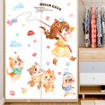 thumbnail image 4 of Un conjunto de pegatinas de pared con lindas niñas y gatos, decoración de pared., 4 of 5
