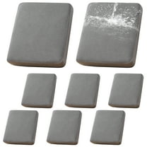 TOPCHANCES 100% Waterproof Outdoor Patio Cushion Covers for Outdoor Seat Cushions, Patio Chairs, Stretch Sofa Seat Cushion Slipcovers Furniture Protector, Covers Only (8 Pack, Grey)