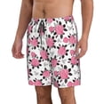 thumbnail image 2 of Zufioo Rose Flowers for Men's Casual Beach Shorts, Sports Fitness Quick-drying Drawstring Shorts with Pockets for Home Wear-XX-Large, 2 of 6