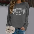 thumbnail image 3 of UJNDER Women's Fall Winter Casual Loose Fit Letter Floral Print Sweatshirt for Women Cozy Lightweight Everyday Pullover Grey XL, 3 of 4