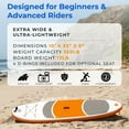 thumbnail image 3 of Crew Axel Inflatable Paddle Board 10336 Extra Wide & Lightweight (18lb) Paddle Board  Premium SUP Set Includes 2 Bags, Floating Paddle, Camera Mount, 3 Fins, Dual Pump Kit, 3 of 5