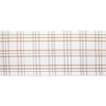 thumbnail image 3 of Contemporary Home Living Wide Check Dining Table Runner - 72" - White and Tan, 3 of 8