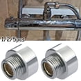 thumbnail image 2 of QIFEI Brass Pipe Fitting,Adapter 3/4 Female Thread x 1/2 Male Threaded Connector,Shower Hose Connector, Garden Hose to Shower adapter,Chrome, 2 of 3