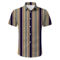 thumbnail image 2 of Camisas Oversize Hombre Camisa de Hombre Camisa de Manga Corta con Botones Camisa Informal con Estampado de Playa de Verano a para Hombre Top (Dark Blue, M), 2 of 5
