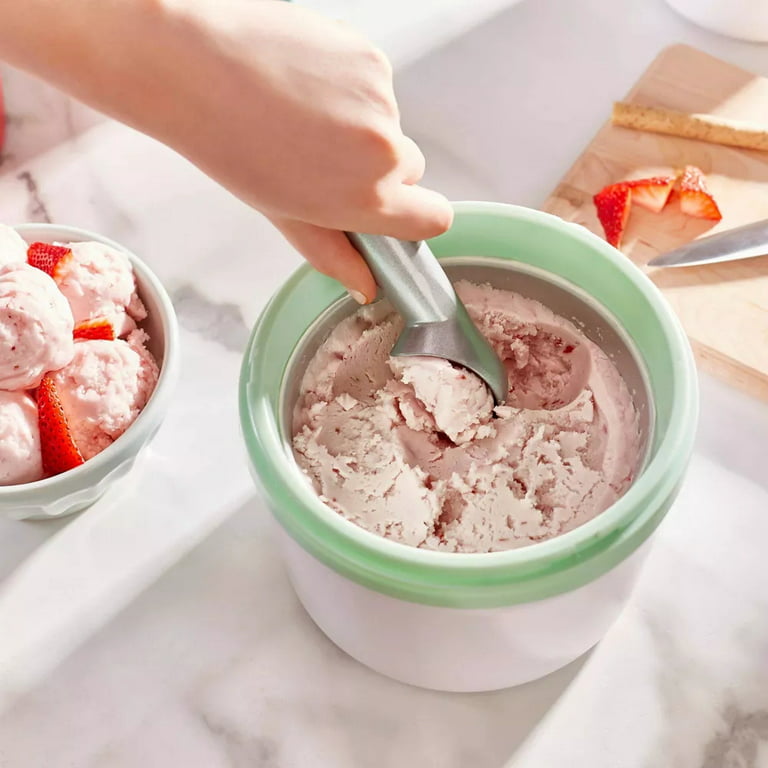 DASH Everyday Ice Cream Maker for Gelato, Sorbet, Frozen Yogurt + Ice Pops,  with Mixing Bowl & Ice Pop Molds + Recipe Book, 1 Quart - Aqua