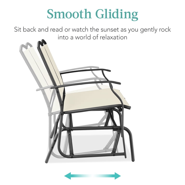 Best Choice Products 2-Person Swing Glider, Steel Loveseat photo 2