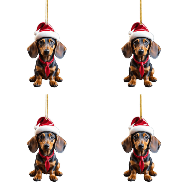 Adorno navideño para perro dibujos animados acrílico suministros fiesta en casa (G-1)