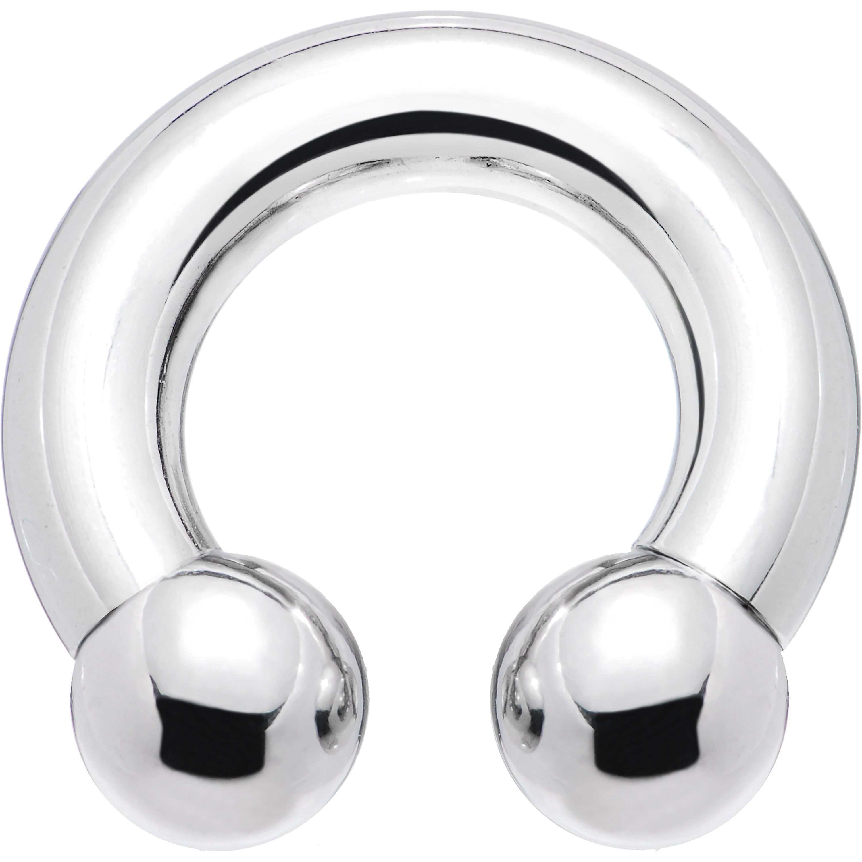 4 Gauge Internally Threaded Horseshoe Circular Barbell 1/2" 6mm